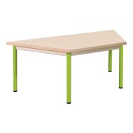 Table trapèze 4 pieds Chloé plateau beige piétement granny T2