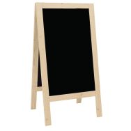 Tableau à craie sandwich - 2 faces - Cadre: Bois