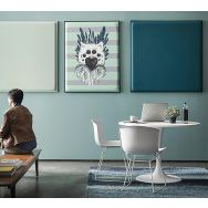 Tableau acoustique Ligne M Cadre alu 780x780 mm