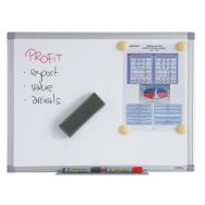 Tableau blanc émaillé 800° magnétique et effaçable à sec.