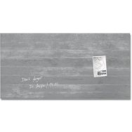 Tableau magnétique en verre - 910x460x15mm - design beton - Sigel