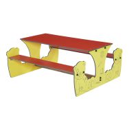 Tables-bancs Ourson 6 enfants