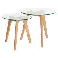 Tables basses gigognes Abel plateau verre