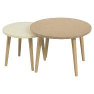 Tables basses gigognes Upcy décor plateau uni Tizu