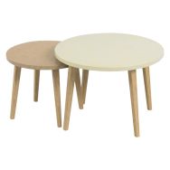 Tables basses gigognes Upcy plateaux sable/camel