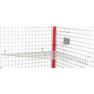 Tablette d'angle Praxi aluminium métallisé