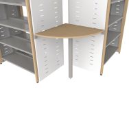 Tablette de consultation Ellipse 90° panneau mélaminé - Manutan Expert