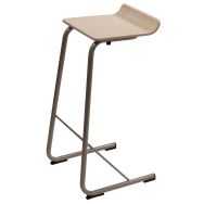 Tabouret Chorus appui sur table hauteur 65 cm blanc Edelweiss - gris argent