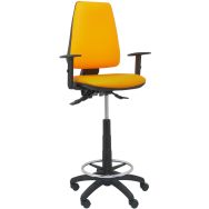 Tabouret Elche S similicuir accoudoirs réglables orange