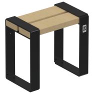 Tabouret Forézien enfant bois naturel acier Tolerie Forezienne