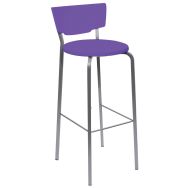 Tabouret Inès - violet - piètement gris