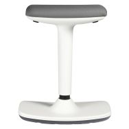 Tabouret Kallo culbuto pied blanc assise tissu Xtrême gris