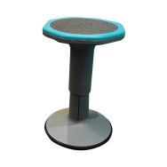 Tabouret Mogoo réglable en hauteur par vérin à gaz piètement gris/assise verte