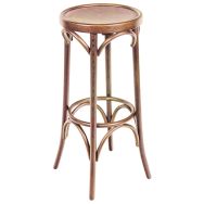 Tabouret Morzine II structure hêtre massif assise bois french patiné