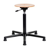Tabouret Natur assise réglable basse sur roulettes