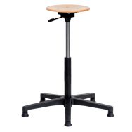 Tabouret Natur assise réglable haute sur patins