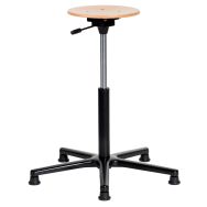 Tabouret Natur assise réglable haute sur patins