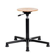 Tabouret Natur assise réglable moyenne sur patins