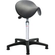 Tabouret Octo610, vérin à gaz-haut, Selle Dalton, noir