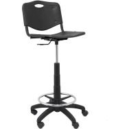 Tabouret Robledo en PVC noir