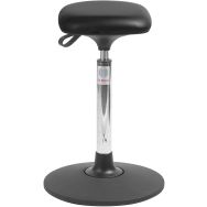 Tabouret Sway Assise Tetra Imitation cuir Noir