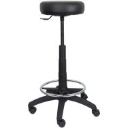 Tabouret Tolosa similicuir - noir