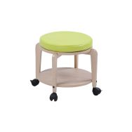 Tabouret adulte Lili T3, coussin vert