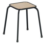 Tabouret assise encastrée 45 cm - noir