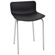 Tabouret bas Popp coque polycarbonate/piètement acier