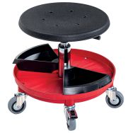 Tabouret bas en polypropylène assise hauteur 35 à 44 cm ral 1001