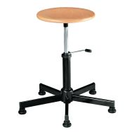Tabouret bois roulettes / patins hauteur 47 à 62 cm