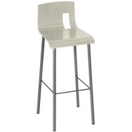 Tabouret haut COLOMBO piètement tube 75 cm gris alpaga
