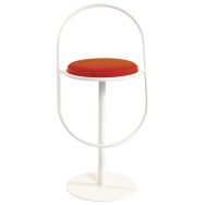 Tabouret haut Sat assise velours Meet By Paperflow