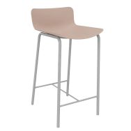 Tabouret mi haut Popp coque polycarbonate/piètement acier
