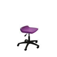 Tabouret technique coque polypropylène sur roulettes Postura+ coloris raisin