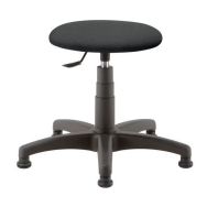 Tabouret tissu Gris roulettes / patins assise hauteur 39 à 51cm
