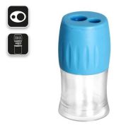 Taille crayon plastique 2 trous avec réservoir