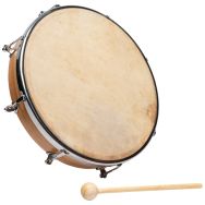 Tambourin peau naturelle 25 cm-Fuzeau