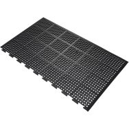 Tapis antidérapant et anti-fatigue côté-0,9mx1,5m-Noir