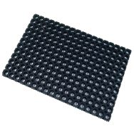 Tapis caillebotis noir Floortex 60 x 80 cm