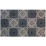 Tapis coco naturel à carreaux ciment