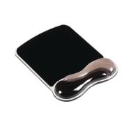 Tapis de souris Duo avec repose poignet en gel noir/gris fumé