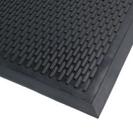 Tapis d'entrée extérieur en caoutchouc surface strié 90x150 Noir