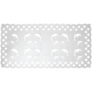 Tapis fond de baignoire 36x72cm dauphins blanc