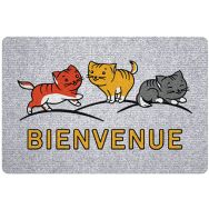 Tapis greyflock chats bienvenue 40x60cm