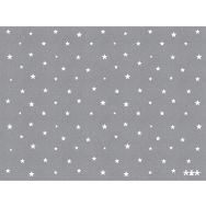 Tapis gris étoiles blanches