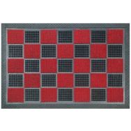 Tapis picots flocage rouge antidérapant