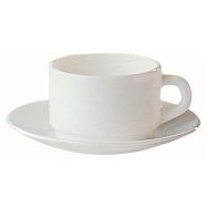Tasse thé en verre trempé ø7,5 cm 14cl blanc-Cylindrique-Arcoroc