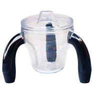 Tasse tripode antidérapante adulte avec couvercle Plastorex