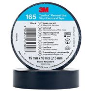 Temflex 165 Ruban d'isolation électrique 10m x 15mm Noir